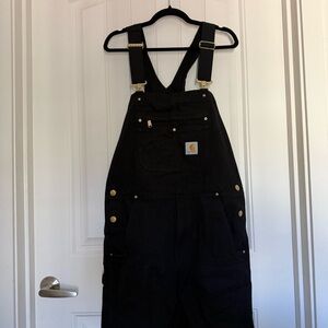 Carhartt Men's Duck Bib Overalls Relaxed Fit 34X30 R01-M Black Workwear